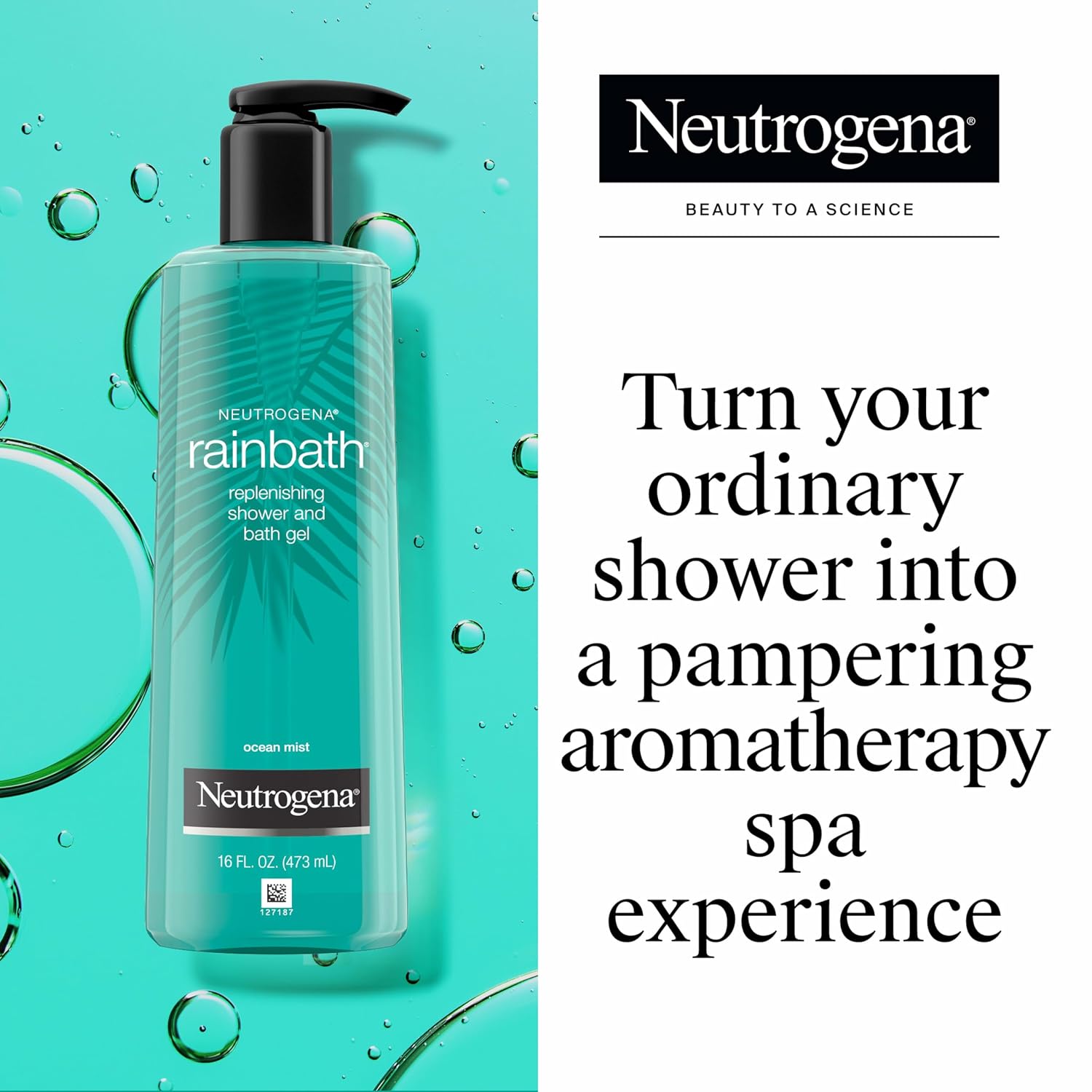 Neutrogena Rainbath Replenishing Shower And Bath Gel -Refreshing Body Wash With Moisturizing Formula For Soft Skin, Ocean Mist Scent, 32 Fl. Oz. (946 Ml) Pump Bottle