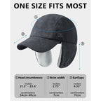 GADIEMKENSD Winter Trapper Hat with Ear Warmer Flaps Corduroy Baseball Cap for Men and Women