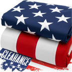 American Flag For Outside 3X5 Heavy Duty, Embroidered Stars, Sewn Stripes | Made In Usa, Uv Protection, Reinforced Material, Brass Grommets, Weather Resistant Us Flag For Outdoor Home, Patio