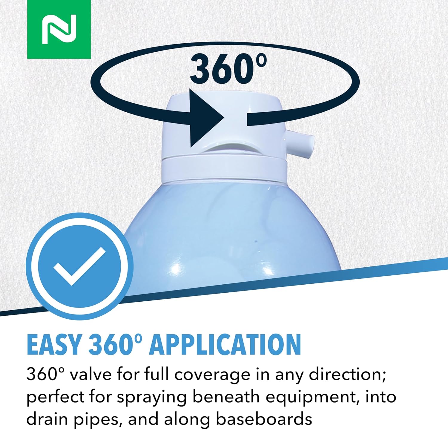 Nibor-D Insecticide Foam With Igr, Ready-To-Use For Fly And Cockroach Control, 360 Degree Application, Includes 17" Hose (1 Pack, 21 Oz Can)