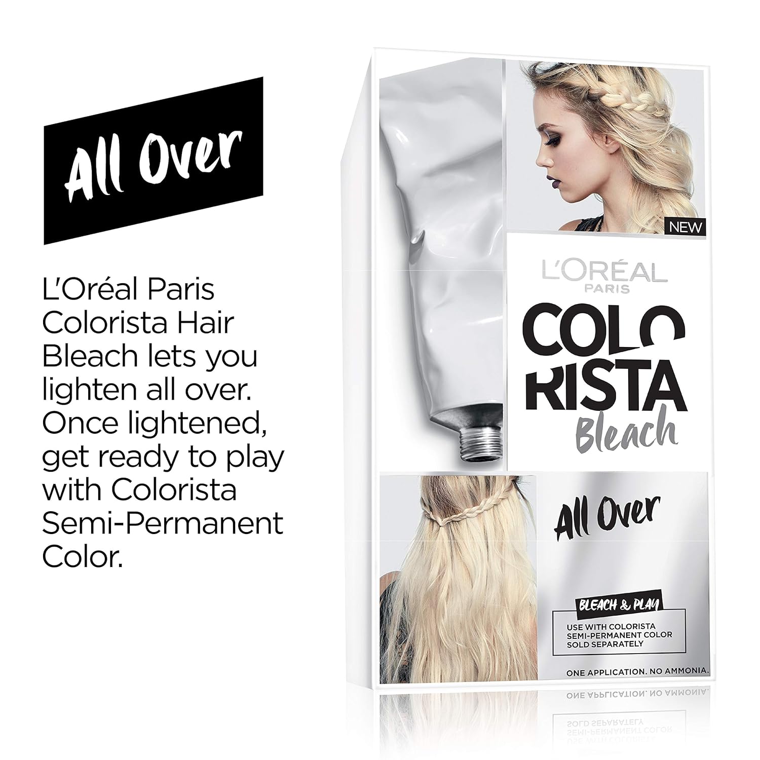 L'Oreal Paris Colorista Hair Bleach, Hair Dye Kit for All Over Blonde Hair Color, 1 Hair Bleach Kit