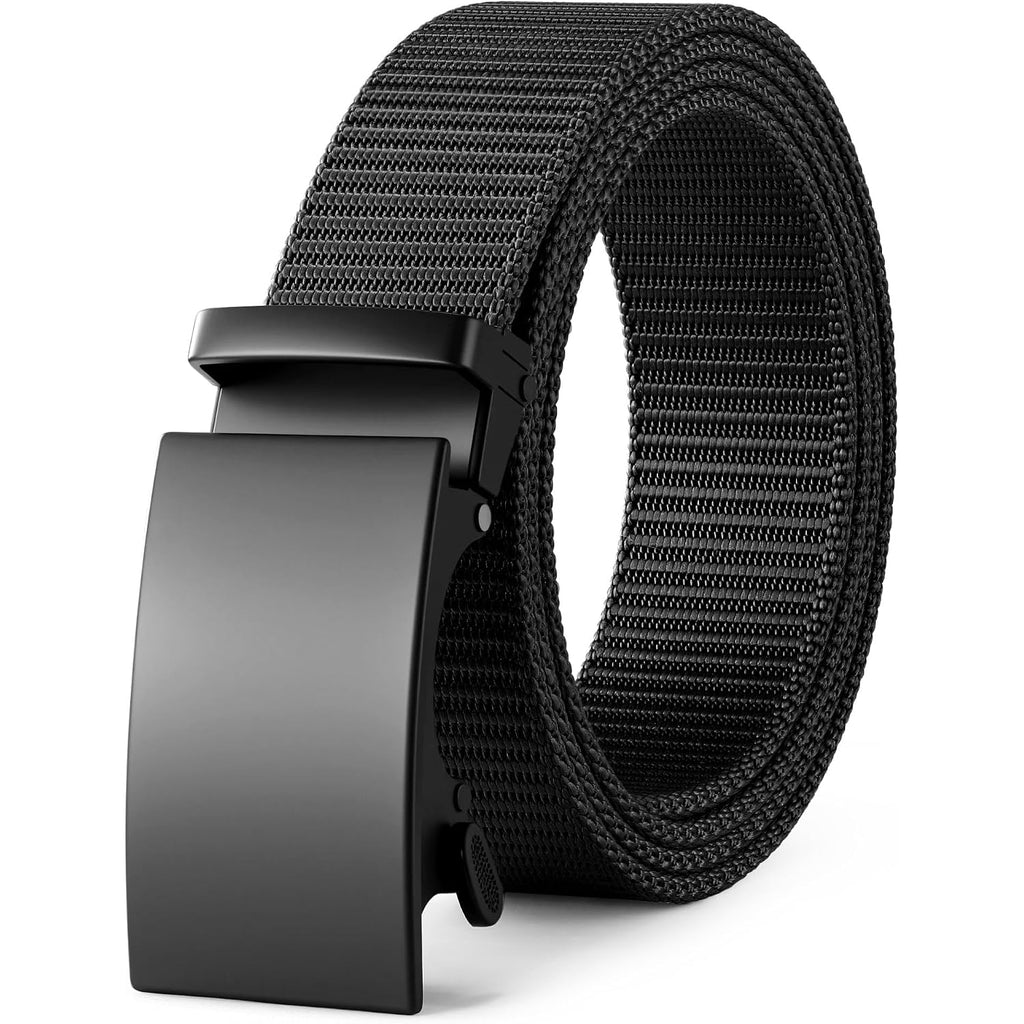Jasgood Men'S Adjustable Nylon Ratchet Belt – Slide Buckle, Nylon Web Belt For Golf Work Casual