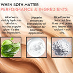 BaeBlu Organic Aloe-Based LUX Liquid Foundation, Natural Vegan Gluten-Free Made in USA, Vanilla