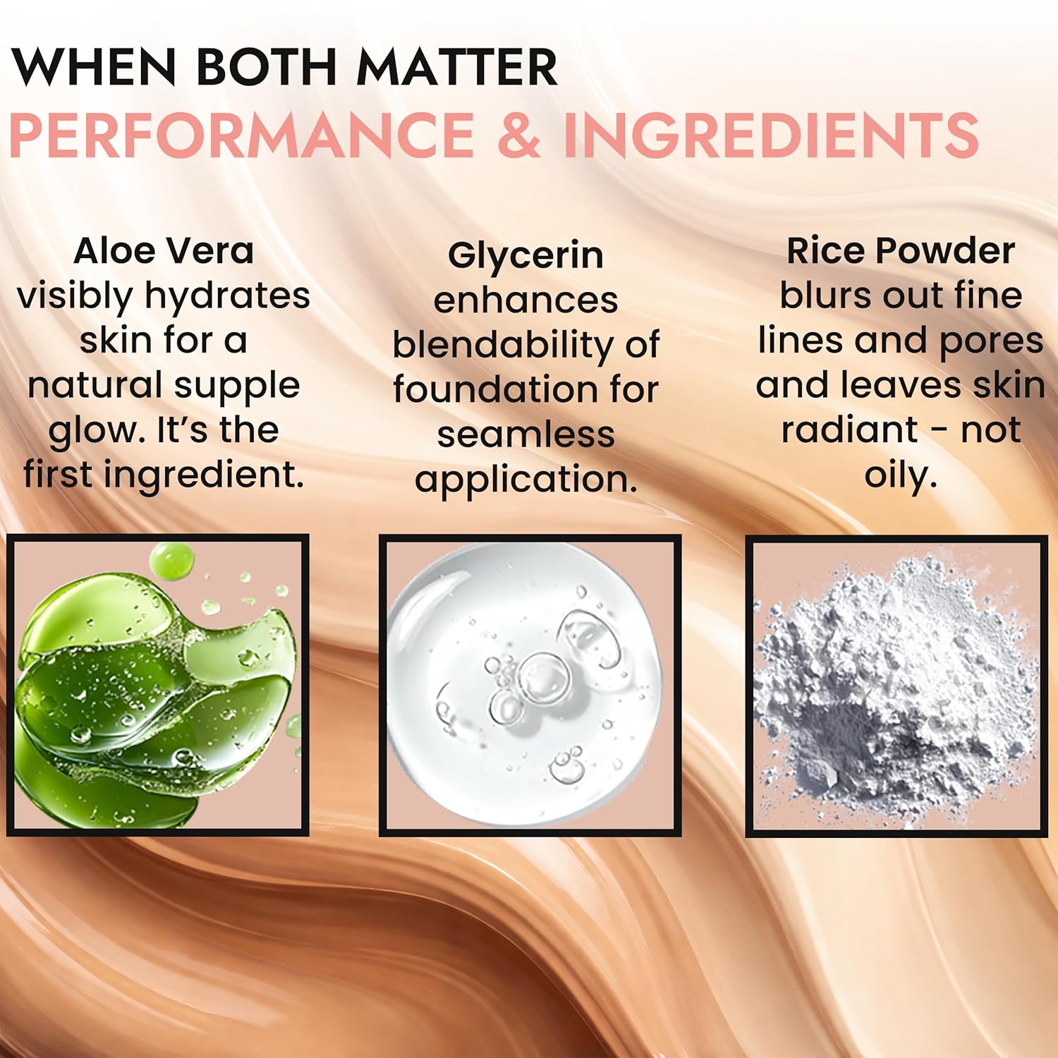 BaeBlu Organic Aloe-Based LUX Liquid Foundation, Natural Vegan Gluten-Free Made in USA, Vanilla