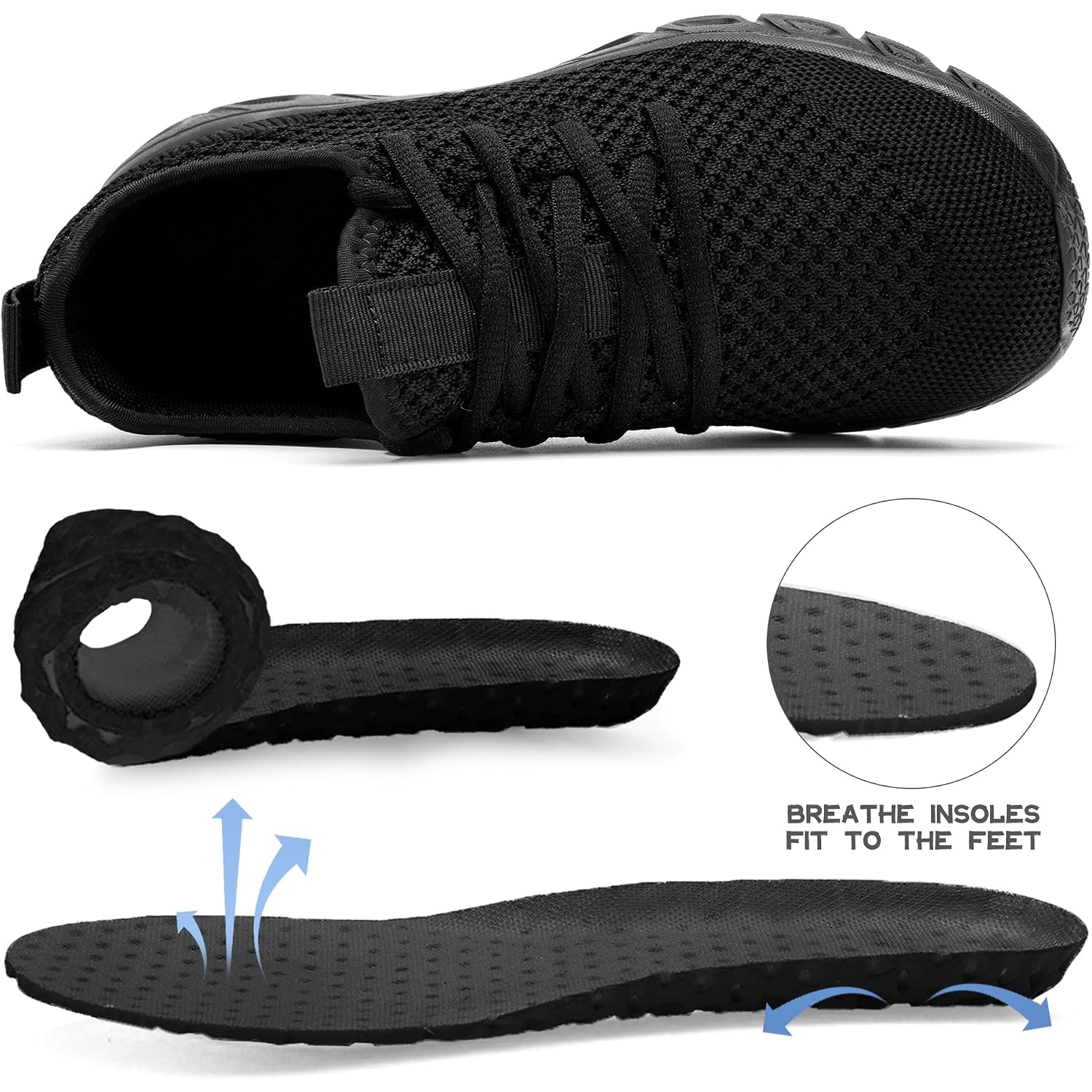 Running Shoes For Men Women Slip On Unisex Walking Tennis Non-Slip Work Shoes Lightweight Breathable Athletic Workout Gym Sneakers Casual Fashion Sneakers