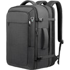 Carry On Backpack For 1-10 Days Trips, Extra Large 40L-50L Travel Backpack Tsa Approved, Expandable Laptop Bagpack, Water Resistant Bag Compatible With 17.3 Inch Laptops, Black