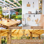 2Pack 2.5Inch Ceiling Hooks For Hanging Plant, Hanger For Indoor And Outdoor Plant Pots Holder, Wall Hook For Planters, Flower Basket, Wind Chimes, Lanterns, Lights, Bird Feeders, Home Decor