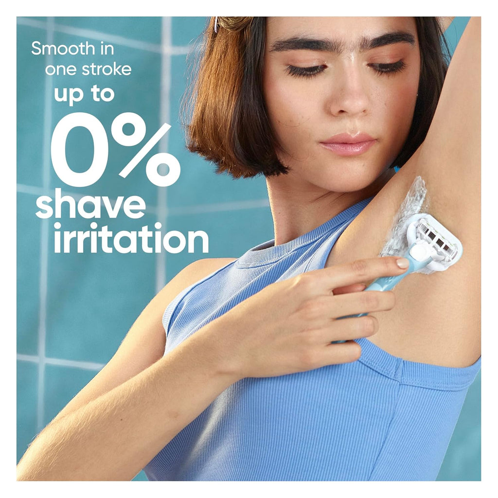 Gillette Venus Extra Smooth Razor for Women, Includes 1 Reusable Razor Handle + 2 Refills, Ergonomic No-Slip Gel Handle and Shower Holder