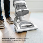Shark Upright Vacuum Cleaner | Navigator Lift-Away | Pet Hair, Carpet & Hard Floor Cleaning | Dusting Brush & Crevice Tool | Hepa Filter | Swivel Steering | White/Silver | Nv356E