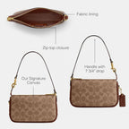 Coach Women's Natural Grain Leather Plaza Bag 18