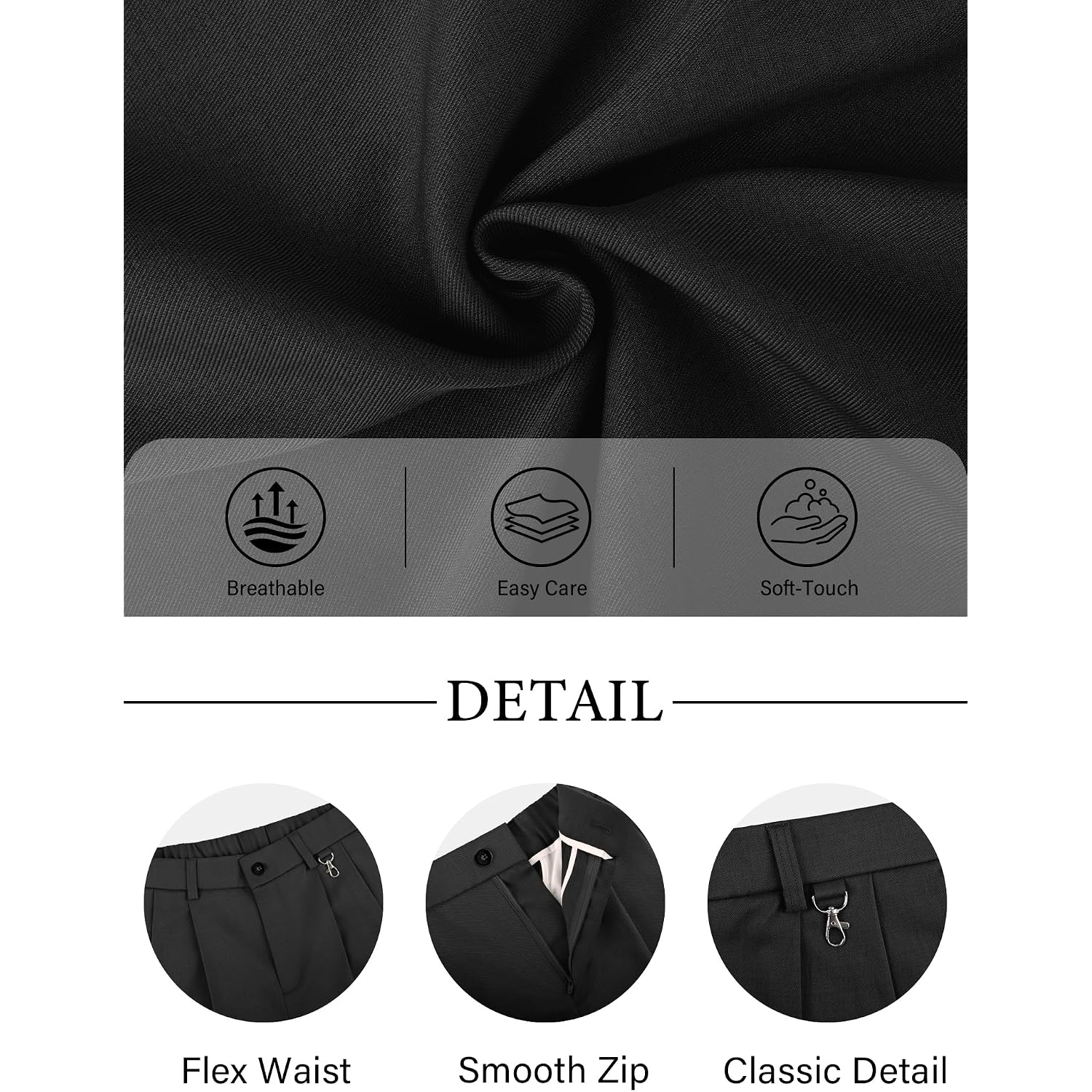 Plepan Men'S Baggy Wide Leg Casual Shorts Pleated Dress Business Elastic Waist Summer Shorts With Pockets