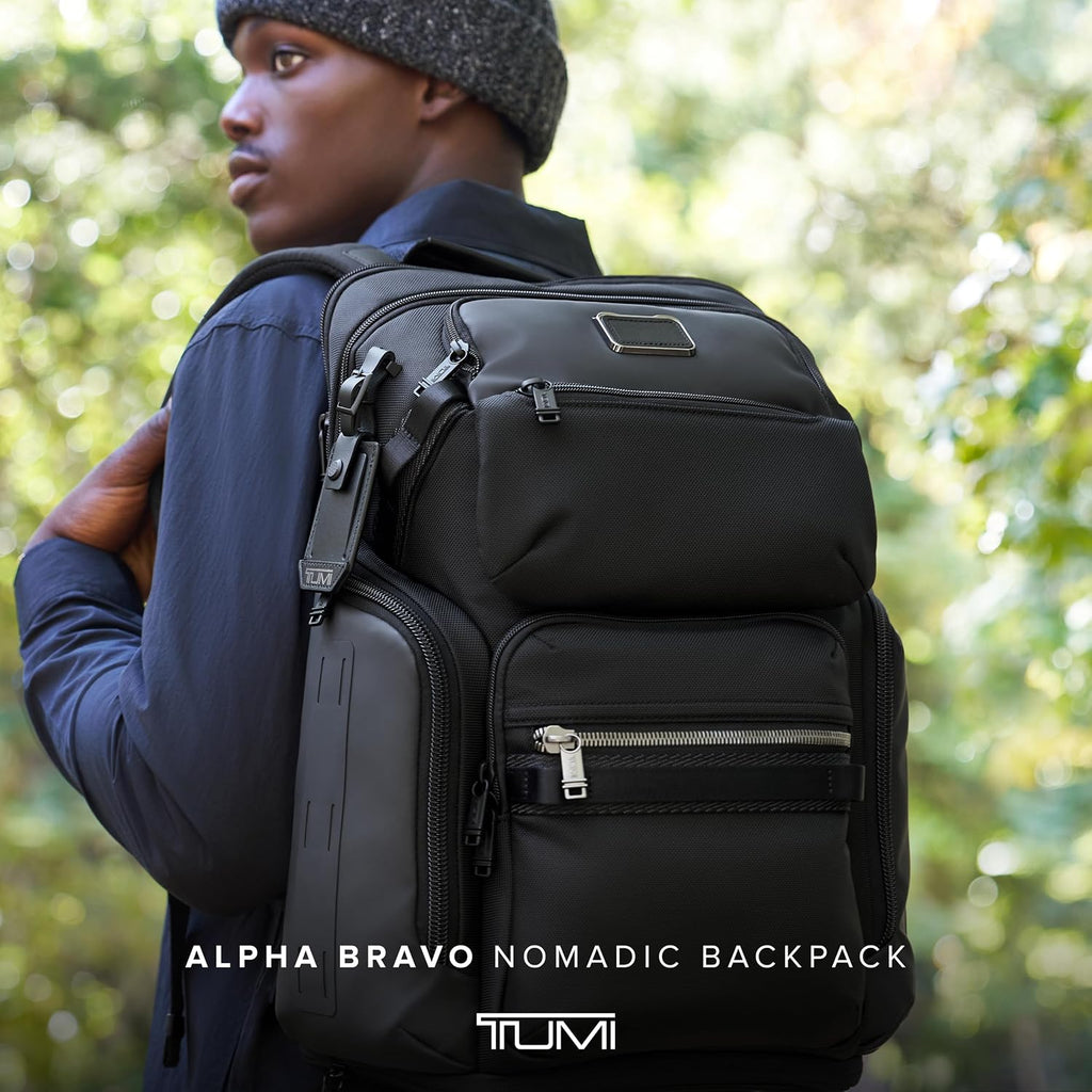 Tumi - Alpha Bravo Nomadic Backpack - Men'S Durable Carry On Bag - 18.8" X 15.0" X 9.0" - Fits Up To 15" Laptop - Black