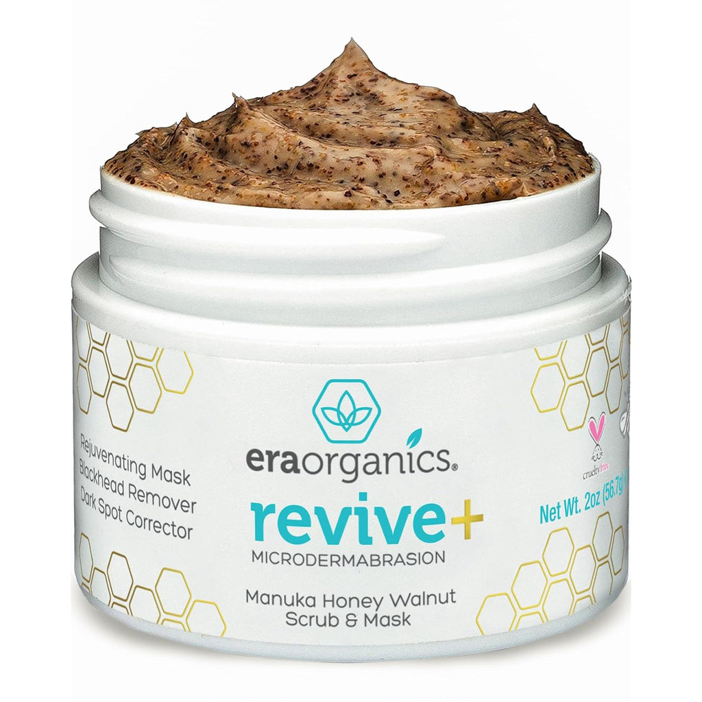 Manuka Honey Exfoliating Face Scrub – Gentle Microdermabrasion Face Exfoliator To Help Smooth, Soften & Balance With Moisturizing Organic Superfoods 2Oz