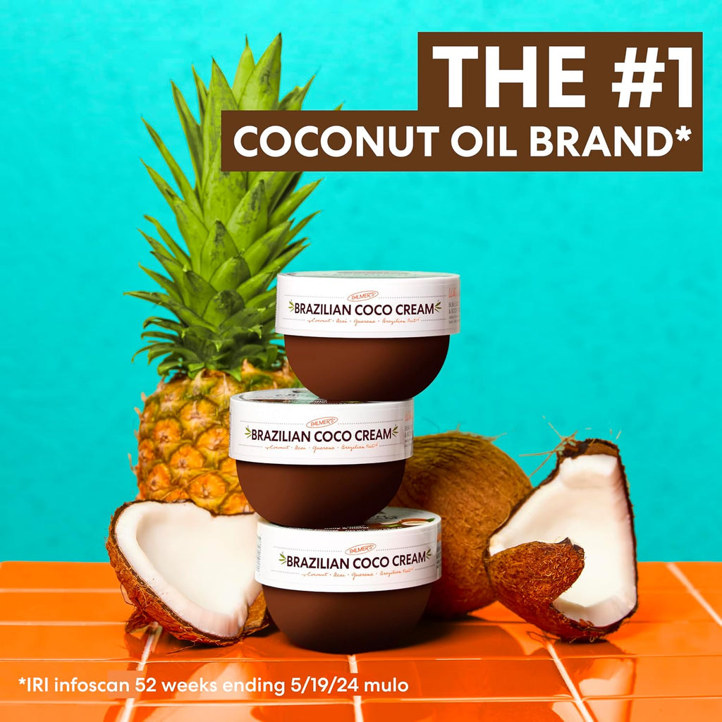 Palmer'S Coconut Oil Formula Brazilian Coco Cream With Vitamin E, 8.8 Fl Oz, Whipped Bum, Bust & Body Cream, Helps With Skin Tightening & Firming
