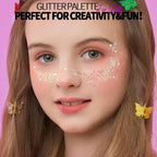 Fandamei 40 Colors Face Glitter, Face Paint Glitter Gel - Face Glitter For Women Girls, No Glue Needed, Multi-Purpose Glitter Makeup For Hair Face Body Halloween Rave Carnival