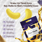 Dermora Golden Glow Under Eye Patches - 50 Pairs Individually Packed, Hydrating Soft Gel Eye Masks For Puffiness, Wrinkles, Dark Circles & Fine Lines, Glowing Skin, Travel Friendly