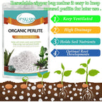 4 Quarts Organic Horticultural Perlite For Plants Indoor- Natural Horticultural Soil Additive Conditioner Mix For Improves Drainage, Ventilation And Root Growth