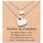 MANVEN Mother Daughter Necklace Set for 2/3 Mothers Day Gifts for Mom Daughter Matching Heart Jewelry Mom Gifts from Daughters Birthday Gifts for Daughter Women