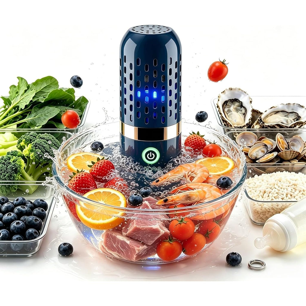 Purepod Produce Cleaner, Fruit And Vegetable Cleaner With Oh-Ion Technology | Ipx7 Wireless Food Purifier, 10 Min Auto Clean For Fruits, Veggie, Grains, Meat, Seafood