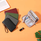 GOIACII Womens Wallet RFID Blocking Leather Zip Around Wallet Large Capacity Long Purse Credit Card Clutch Wristlet | RFID Blocking, Zip Around, Large Capacity, Long, Credit Card, Clutch