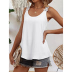Anrabess Womens Tank Tops Lace Shoulder Scoop Neck Flowy Sleeveless Tops Casual Cute Tanks Summer Outfits Beach Vacation 2026