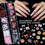 Teenitor 4 Boxes Nail Charms and Gems Set, Nail Rhinestones Nail Kit with Nail Art Brushes Nail Stand, Nail Gems Nail Design Tools with 15pcs Nail Stickers, Gold Nail Pearls for Women Nail Decorations