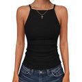 Anrabess Womens Camis Spaghetti Straps Tank Tops High Square Neck Sleeveless Racerback Camisole Shirts Summer Basic Tee
