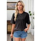 Shewin Oversized Wash Out Fabric Tee Shirts Trendy Cotton Tops Casual Work Tshirt 2026