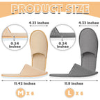 12-20 Pairs Disposable Slippers For Guest, Non Slip Reusable Washable Slippers For Women And Men, Breathable House Slippers Indoor Outdoor For Hotel Essentials Shoeless Home Spa Travel