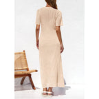 Prettygarden Womens Eyelet Cover Up Dress 2026 Summer Vacation Resort Maxi Dresses Beach Short Sleeve Hollow Out Sundress