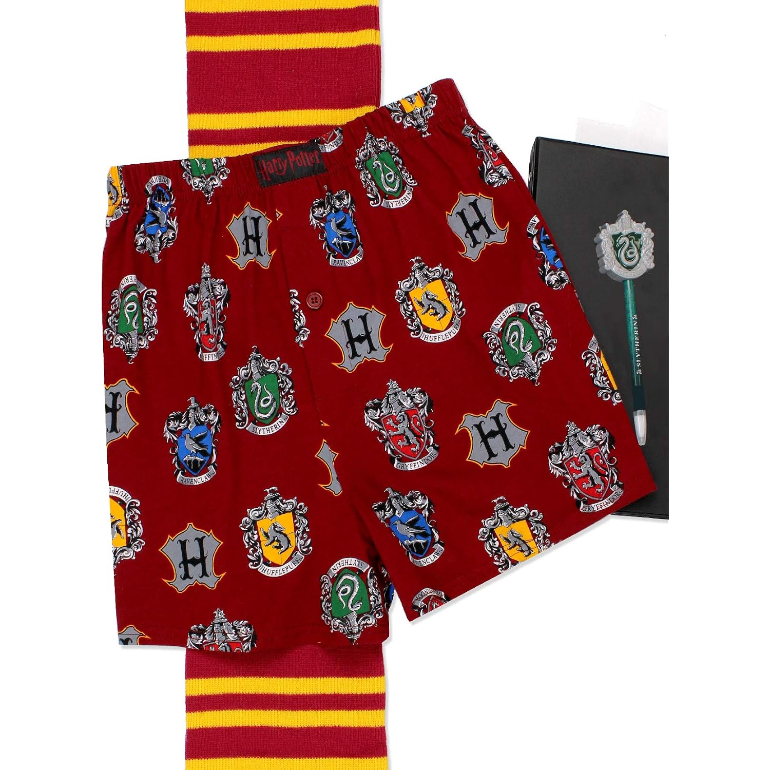 Harry Potter Hogwarts Houses Men'S Briefly Stated Boxer Shorts Underwear