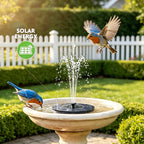 Solar Fountain For Bird Bath, Solar Water Fountain With Multiple Nozzles & Fixed Pipes, Upgraded Version 3.5W Solar Water Pump, Suitable For Bird Bath, Garden, Courtyard, Fish Tank, Outdoor