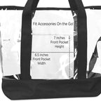 Dalix 20" Large Clear Tote Bag With Small Pouch