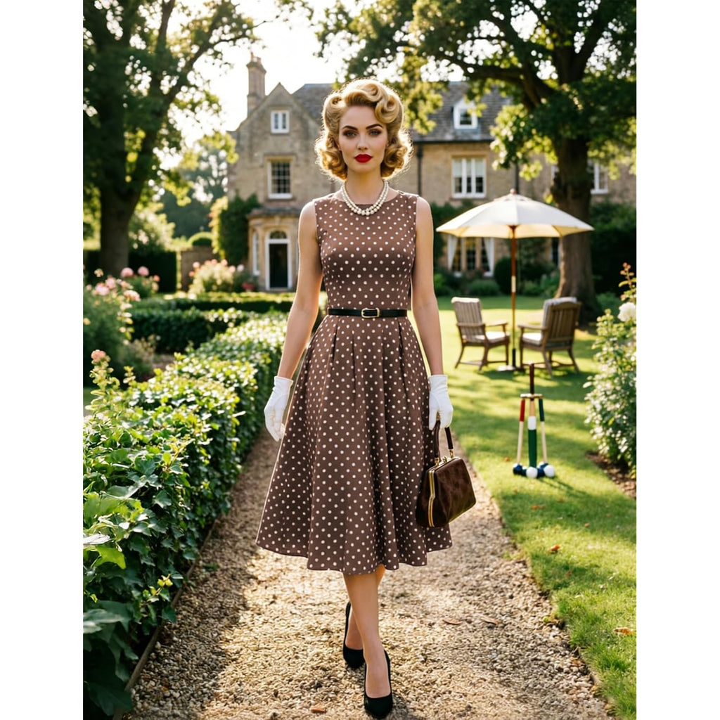 Simple Flavor Women'S Vintage Dress Sleeveless O-Neck Party Cocktail Dress