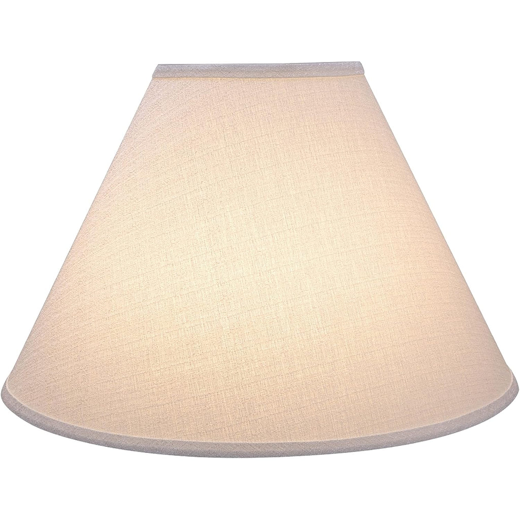 Aspen Creative Transitional Hardback Empire Shaped Spider Construction Lamp Shade, 18" Wide (7" X 18" X 12 1/2"), Off White