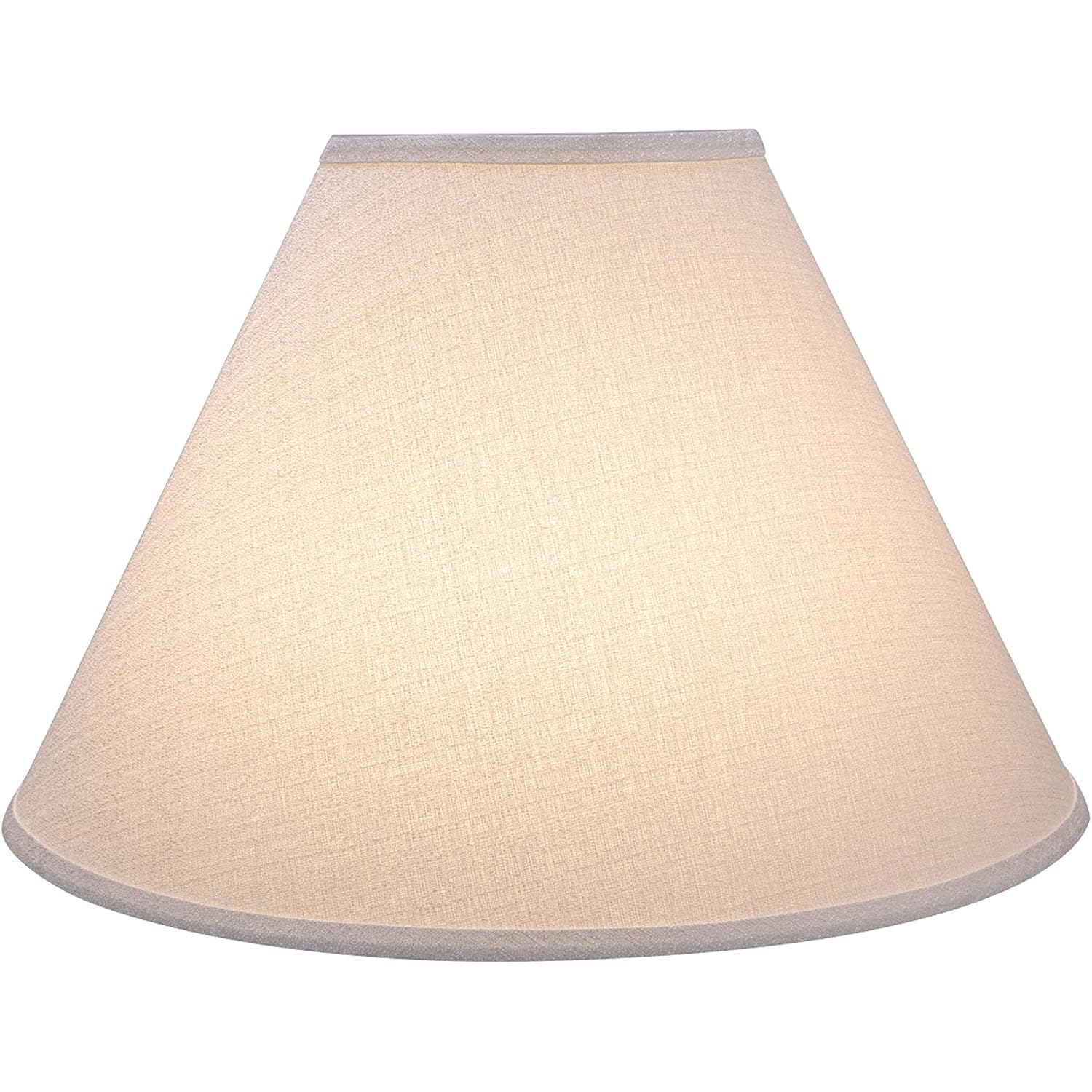 Aspen Creative Transitional Hardback Empire Shaped Spider Construction Lamp Shade, 18" Wide (7" X 18" X 12 1/2"), Off White