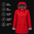 Urban Republic Womens Rain Jacket - Lightweight Insulated Water Resistant Slicker Shell Rain Coat Windbreaker For Women