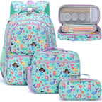 Fimibuke Kids Backpack For School Boys, 3Pcs Waterproof Toddler School Bag | Cute Bookbag Set With Lunch Box & Pencil Case For Preschool Kindergarten Elementary Back To School Student Ages 3-12, Trucks