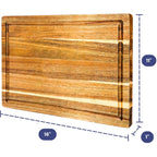 Non-Toxic Acacia Wood Cutting Board, Mineral Oil & Plastic Free, 16X11 In | Petroleum & Bpa Free. Fsc-Certified Wood. Knife-Friendly Surface. Beeswax, Flaxseed & Lemon Oil Finish.
