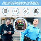 Clear Backpack Heavy Duty Xl - H18''Xw14''Xd8. Has Tsa Lock - Black | Pvc Transparent Backpack Has 2-Way Premium Zipper And Key Holder. Extra Large