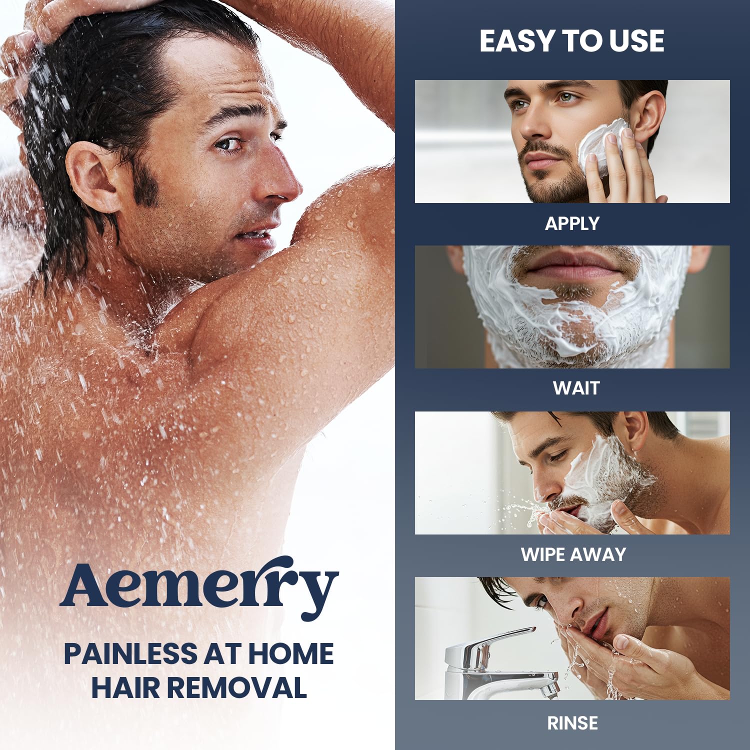 Intimate Hair Removal Cream for Men: Effective Painless Flawless Depilatory Cream for arms legs chest and Pubic Area - Suitable for All Skin Types