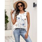 Womens Tank Tops Summer Sleeveless Tops Loose Button Henley Shirts Crew Neck Dress Casual 2026 Clothes