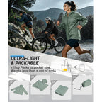 Swisswell Rain Jacket Women Lightweight Packable Waterproof Raincoat With Hood Windproof Windbreaker For Hiking Running