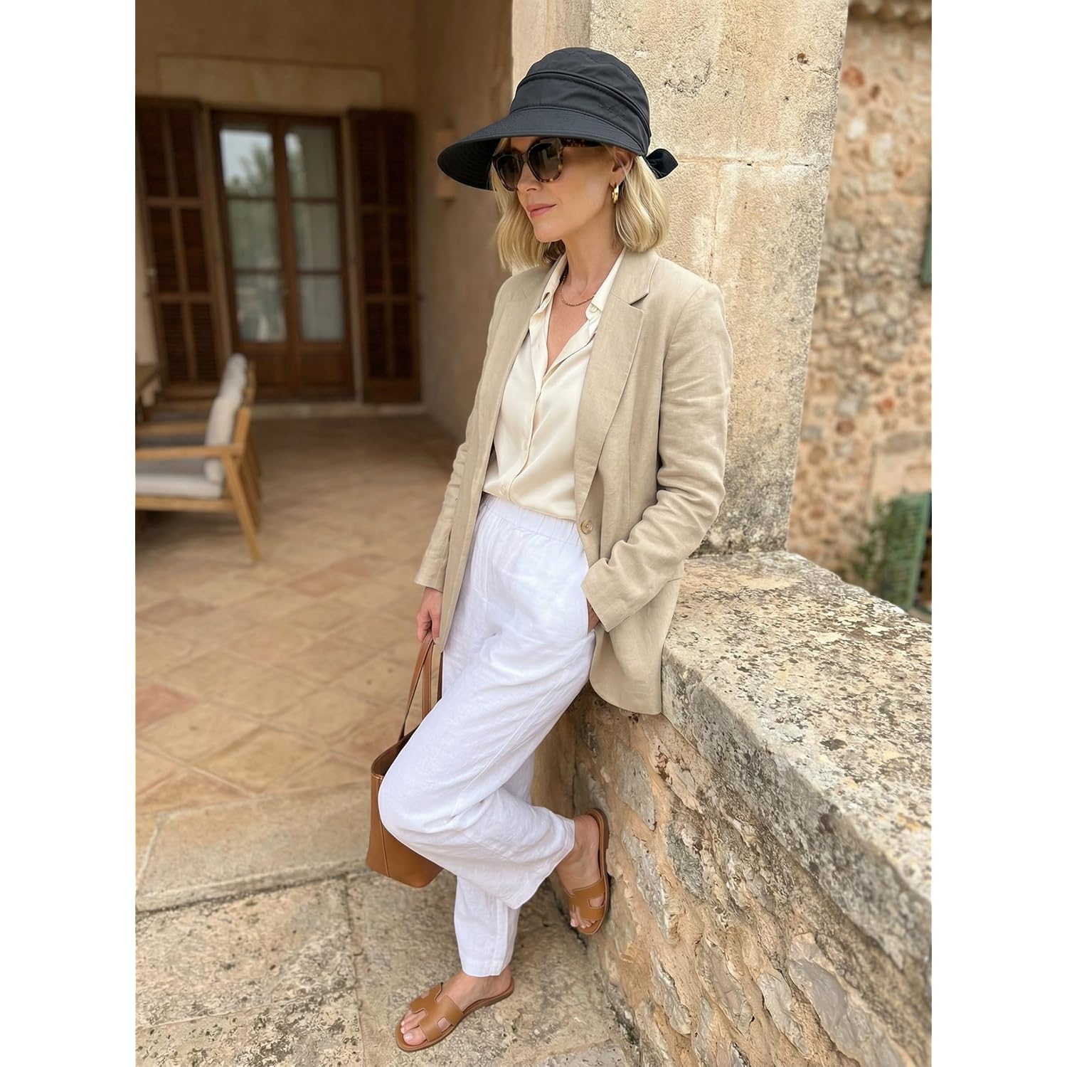 2-in-1 Women’s Sun Visor Sun Hat Zipper Off Ponytail Friendly, Lightweight Quick Dry, Summer UV Protection