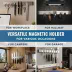 Cutluxe Magnetic Knife Holder for Wall and Fridge - 16" Stainless Steel Knife Magnetic Strip - Holds up to 15 Lbs, Easy to Mount, With Strong Magnets or Screws
