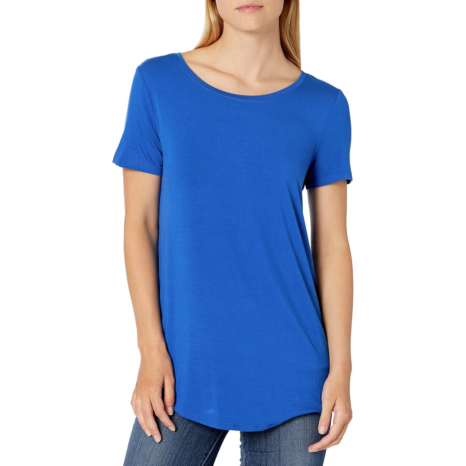 Women's Short-Sleeve Scoopneck Tunic Tops, Pack of 2