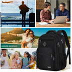 Black Backpack For Men, School Backpack For Boy Teens | 15.6 Inch Laptop Back Pack With Reinforced Straps