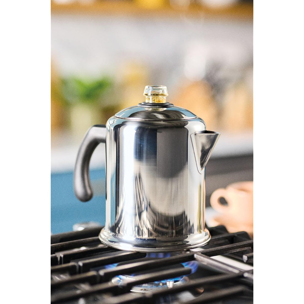 Farberware Classic Yosemite Stainless Steel Coffee Percolator - 8 Cup, Silver