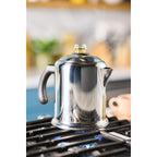 Farberware Classic Stainless Steel Yosemite Percolator Coffee Pot, 8-Cup, Stainless Steel
