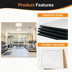 Home Gym Mirrors, 12'' X 12'' Glass Mirror Tiles, 16 Pcs | Square Large Wall Mirror, For Home Gym, Bedroom, Door, Bathroom, Frameless Mirror Sets